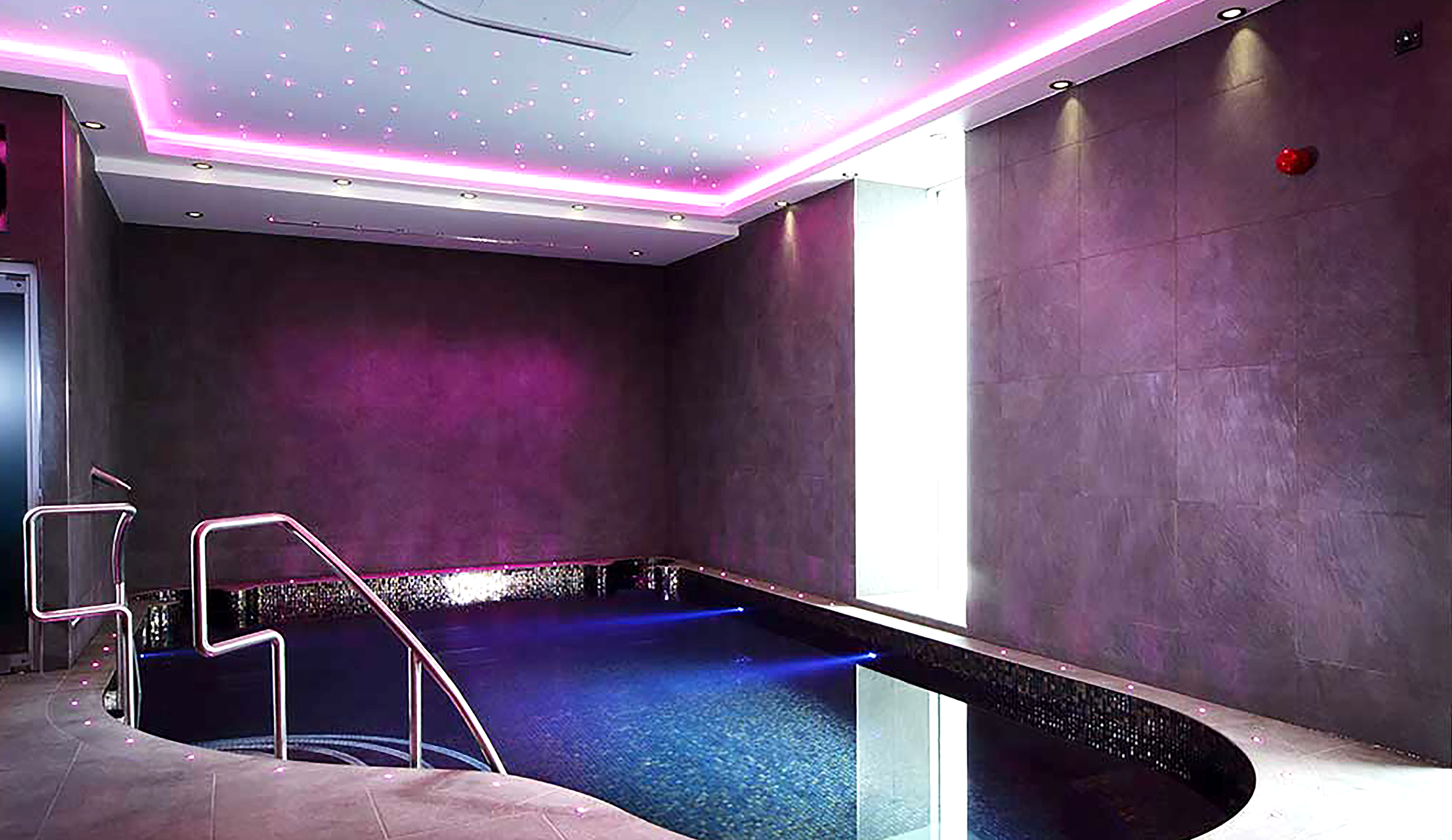 Hydro Pool with pink lighting