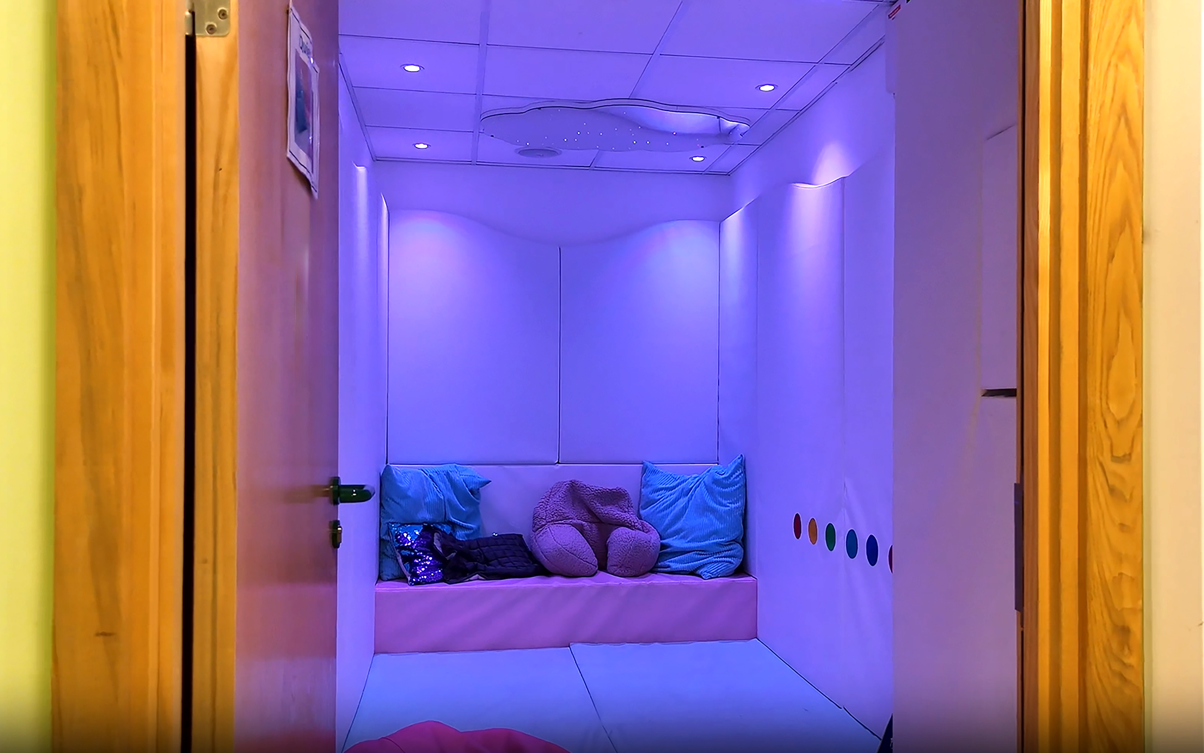 A quiet room with padded walls and floors